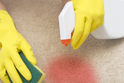 Professional steam carpet cleaning equipment in a Camden home