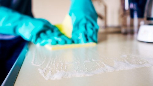 Curtain cleaning process in a Camden property